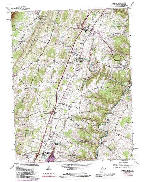Inwood Topographic Map 1 24 000 Scale West Virginia