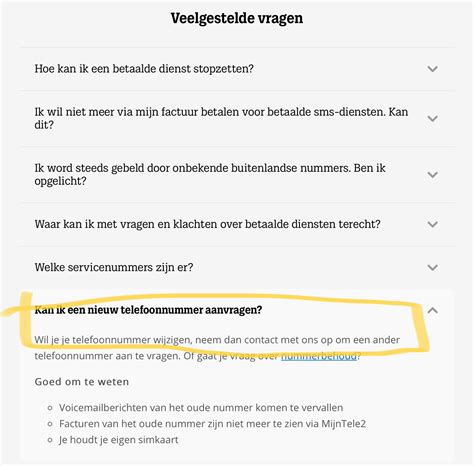 wijzigen nummer tele forum