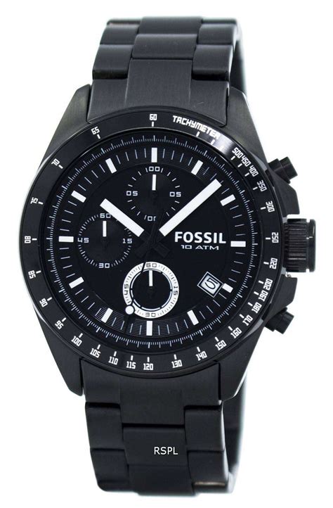 Fossil Chronograph Black Ion Plated Ch2601 Mens Watch Downunderwatches