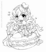 Coloring Chibi Pages Lineart Visit Deviantart Halloween Color sketch template