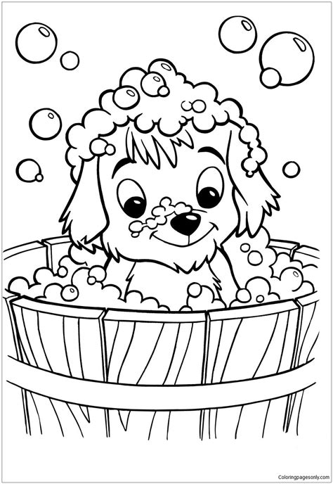 surging cute puppy coloring page  printable coloring pages