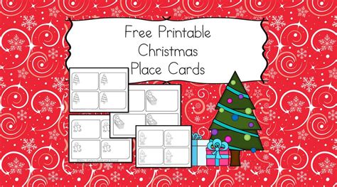 printable christmas place cards   kids