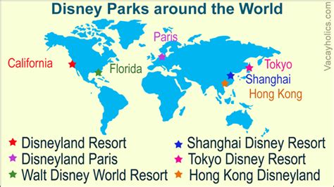 list  disney parks   world vacayholics