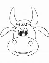Cow Face Coloring Cute Head Pages Printable Color Kids Print Getcolorings Colori Bestcoloringpages sketch template