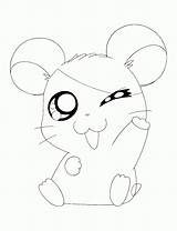 Coloring Cartoon Pages Characters Cute Easy Character Library Clipart Hamtaro Drawing sketch template