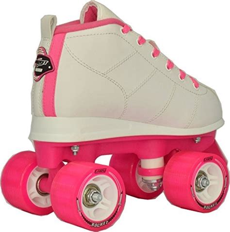 patines crazy skates rocket kids blanco rosa eu   cuotas