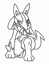 Lucario Coloring Pages Print sketch template