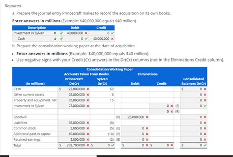 solved consolidation working paper simple    cheggcom