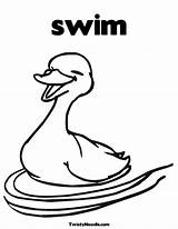 Swimming Coloring Swim Pages Colouring Drawings Animal Clipart Popular Clipartmag Library Coloringhome Books sketch template