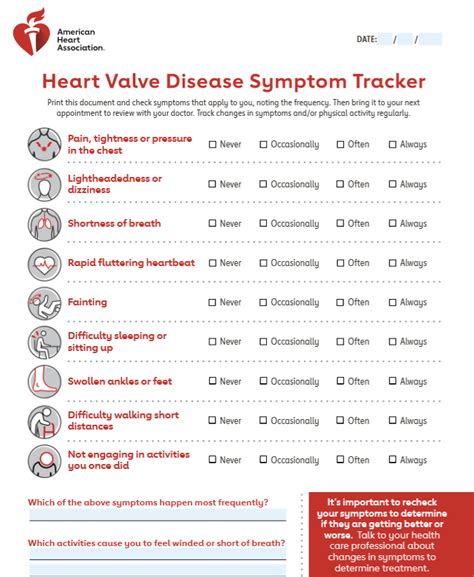 symptoms  heart valve disease american heart association