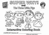 Super Why Coloring Pigs Little Three Book Interactive Readers sketch template