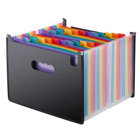 ppyy  expanding file folder  pockets black accordion  folder  file folder  office