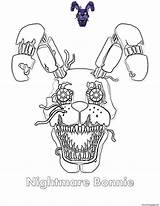Fnaf Coloring Bonnie Nightmare Pages Book Printable Fred Bear Spring Print Color sketch template