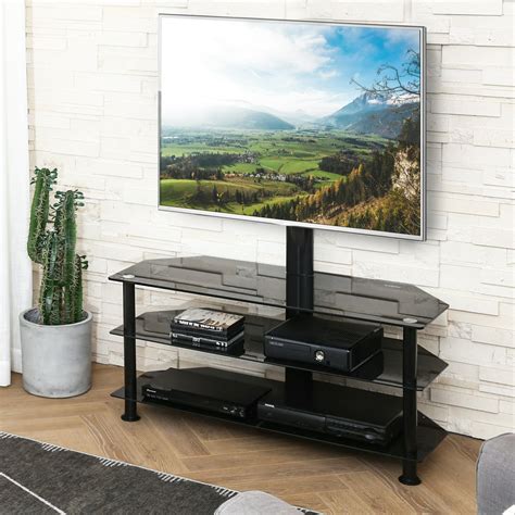 fenge swivel floor tv stand  mount height adjustable    flat panel entertainment stand
