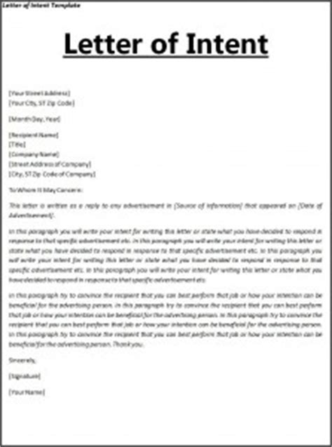 letter  intent  business sample templates