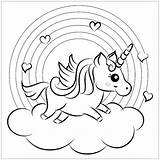 Unicorn Unicorns Coloringbay sketch template