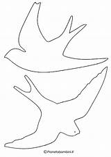 Rondini Sagome Stampare Ritagliare Pianetabambini Disegno Sagoma Uccello Singolarmente sketch template