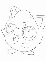 Jigglypuff Coloring Pages Pokemon Kawaii sketch template