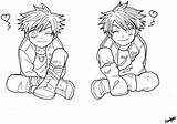 Chibi Hitachiin sketch template