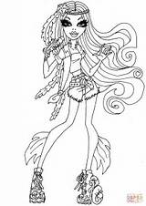 Coloring Madison Fear Monster High Pages Dolls Drawing sketch template