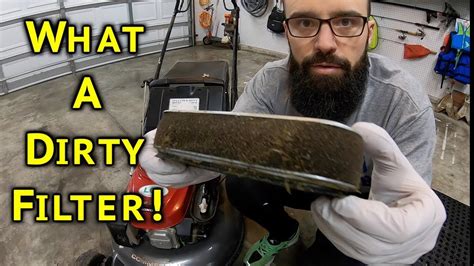 clean  replace  lawn mower air filter youtube