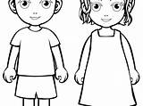 Boy Coloring Girl Drawing Pages Boys Little Girls Outline Printable Cartoon Getdrawings Kids Child Anatomy Clipart Face Easy Draw Envy sketch template