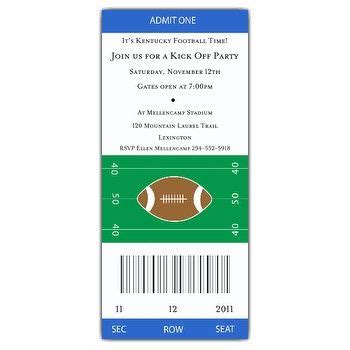 printable football invitation templates football ticket