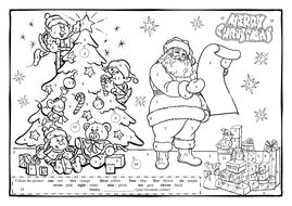 christmas colouring teaching resources