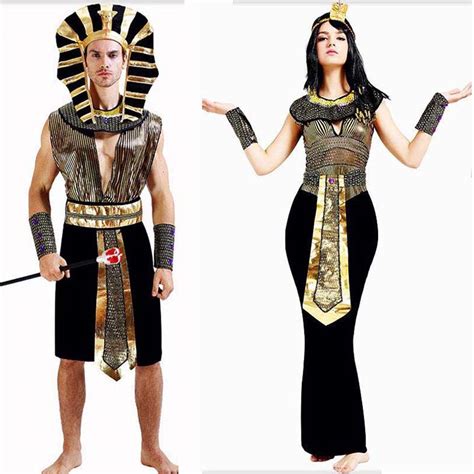 women men elegant egypt pharaoh cosplay costume man adults fancy dress