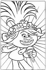Coloring Pages Poppy Princess Trolls Printable Comments Tour sketch template