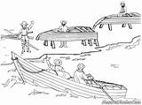 Mewarnai Nelayan Pantai Pemandangan Pulang Menangkap Mencari sketch template