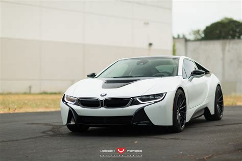 Bmw I8 White Vossen Wheels Cars Electric Wallpapers