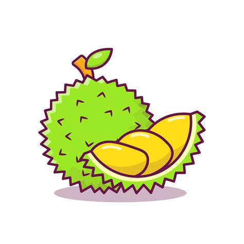 durian cartoon vector icon illustration  vector art  vecteezy