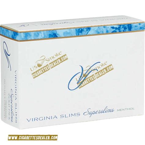 virginia slims superslims menthol gold pack box  fast shipping