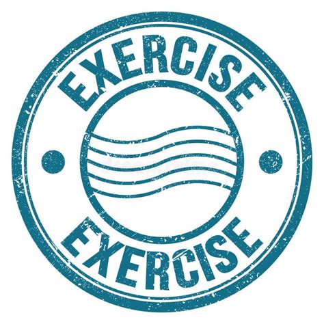 exercise text written  blue  postal stamp sign stock illustration illustration  stamp
