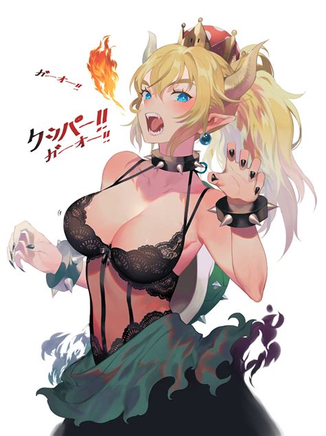 bowsette mario series and new super mario bros u deluxe drawn by salmon88