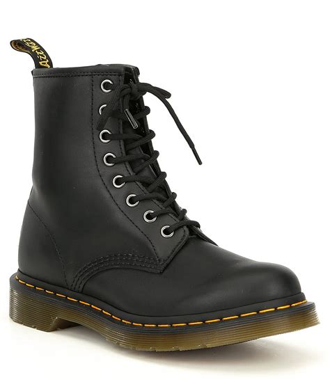 dr martens womens  black nappa combat boots dillards black shoes shoe boots combat
