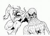 Coloring Venom Pages Vs Spiderman Carnage Spider Man Color Sketch Print Template Library Clipart Comments sketch template