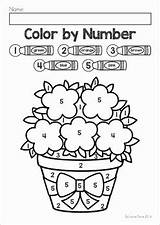 Number Color Spring Preschool Coloring Pages Flower Kindergarten Worksheets Numbers Activities Colors Kids Teacherspayteachers Math Printable Nursery Atividades Worksheet Teachers sketch template