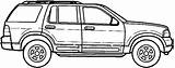 Explorer Ford Suv Blueprint 2002 Drawing Blueprints Car Source Clipartmag sketch template