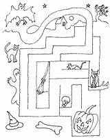 Maze Halloween Mazes 101activity sketch template