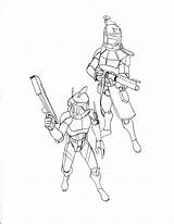Coloring Cody Commander Commando Clone Republic Coloringhome Clonetrooper sketch template
