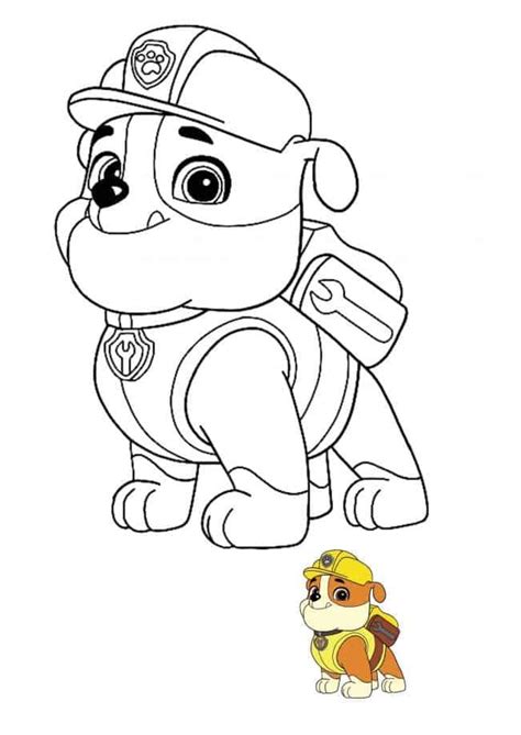 paw patrol rubble paw patrol coloring paw patrol coloring pages