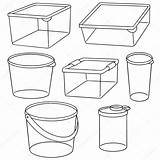 Container Plastic Sketch Coloring Illustration Vector Template Pages sketch template