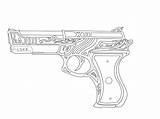 Colorir Pistolet Printable sketch template