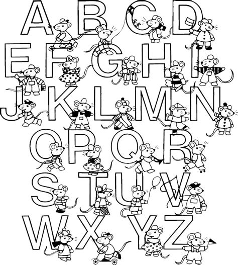 full alphabet coloring pages gambaran