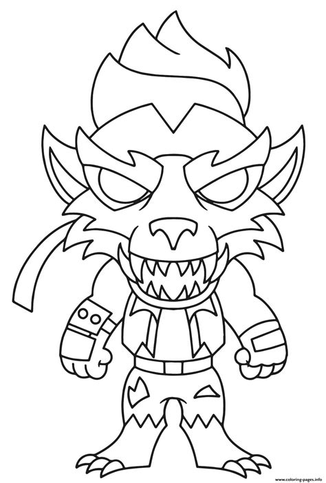 tier werewolf dire coloring page printable