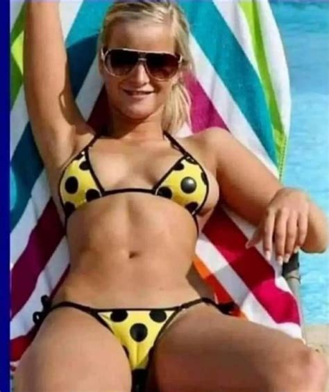 Yellow Polka Dot Bikini Lipup
