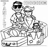Tourist Coloring Pages sketch template