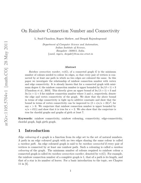 rainbow connection number  connectivity